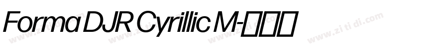 Forma DJR Cyrillic M字体转换